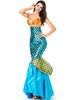 Costumes de sirène pour femmes Robe en polyester sexy bleue