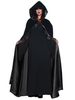 Costumes de sorcière dHalloween pour les femmes Robe effrayante noire Cape Polyester Costumes de vacances