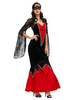 Costumes de sorcière dhalloween pour les femmes rouge sexy robe en dentelle de polyester costumes de vacances ensemble complet