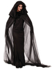 Costumes de sorcière femmes chapeaux effrayants noirs robe tunique en polyester ensemble 3 pièces Déguisement Halloween