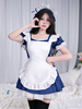 Costumes De Soubrette Déguisement Couvre-Chef Robe Tablier Ensemble De 3 Pièces