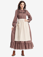 Costumes de tablier de robe rétro à imprimé floral vintage