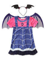 Costumes Déguisements Enfants Bleu Démons Robe En Coton En Épingle À Cheveux Déguisements Halloween