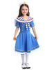 Costumes Enfant Avec Chapeau Robe Bleu Marine Cosplay Robe de Fille Déguisement Halloween