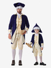 Costumes Ensemble haut et pantalon rétro bleu foncé Costumes de vacances