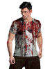 Costumes Halloween T-shirt De Sang Effrayant Gris Costumes De Vacances Cosplay