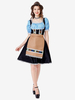 Costumes Marchandises de vacances Costumes de vacances Halloween Style européen Plaid Noir Fibre de polyester