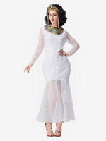 Costumes Marchandises de Vacances Costumes de Vacances Noël Fibre de Polyester Blanc