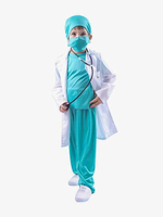 Costumes pour enfants docteur Cosplay capuche pardessus pantalon ensemble 3 pièces Costume dhalloween pour enfants