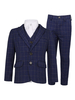 Costumes pour porteurs danneau Ensemble 3 pièces Polyester Pantalons à manches longues Pardessus Top Marine foncé Costumes de soirée formelle