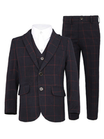 Costumes pour porteurs danneau Ensemble 3 pièces Polyester Pantalons à manches longues Pardessus Top Noir Costumes de soirée formelle