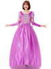 Costumes Princesse Cosplay Robe De Soirée À Manches Longues En Velours Imprimé Déguisements Halloween