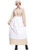 Costumes Robe De Conte De Fées Femmes Robe Légère Abricot Chapeau Coton Déguisements Halloween