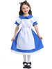 Costumes Robe De Tablier Cosplay Enfant Bleue Robe De Fille Déguisement Halloween