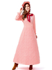 Costumes Robe Vintage À Imprimé Floral Femme Robe Rouge Coton Déguisements Halloween Costumes Des Fêtes