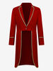 Costumes rétro à manches longues en polyester rétro rouge vintage pour homme
