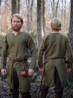 Costumes rétro à manches longues en polyester rétro vert vintage pour homme