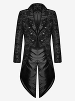 Costumes rétro à manches longues en polyester rétro vintage noir pour homme