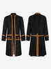Costumes rétro à manches longues en polyester vintage noir pour homme