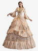 Costumes rétro Champagne à volants pour femmes Costume Marie-Antoinette robe en Polyester Costume Renaissance 18ème siècle