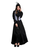 Costumes rétro comtesse rayures plissées à lacets robe Déguisements Halloween Vintage Costume des femmes du XVIIIe siècle