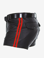 Costumes rétro en cuir PU rétro maigre noir Vintage pour homme