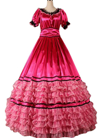 Costumes Rétro Femmes Volants Robe En Soie Costume Marie Antoinette Costume 18ème Siècle Déguisements Halloween