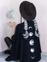 Costumes rétro noirs Cape en polyester Costume vintage Marie-Antoinette Ensemble complet