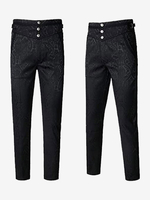 Costumes rétro noirs de jacquard de polyester rétro de cru pour lhomme