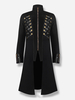 Costumes rétro noirs de vêtements de polyester de manches longues de jacquard occidental de cru pour lhomme