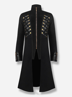 Costumes rétro noirs de vêtements de polyester de manches longues de jacquard occidental de cru pour lhomme