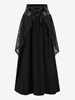 Costumes rétro noirs en polyester jupe longue vintage pour femmes costume Marie-Antoinette robe de bal masqué