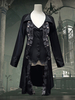 Costumes Rétro Noirs Hommes Veste Marie-Antoinette Boutons En Dentelle Vintage 18ème Siècle
