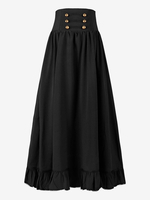 Costumes Rétro Noirs Jupe En Polyester À Lacets Marie Antoinette Pour Femmes Costume Du 18ème Siècle Déguisement Vintage