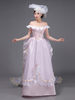 Costumes rétro rose clair chapeau à fleurs en Polyester pour femmes Costume occidental Marie-Antoinette vêtements Vintage