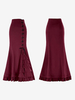 Costumes rétro rouges jupe en Polyester pour femmes jupe de Costume Marie Antoinette robe de bal de mascarade rétro