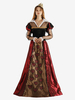 Costumes rétro rouges robe en Polyester pour femmes robe rétro Marie Antoinette Costume robe de bal de fête