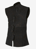 Costumes rétro sans manches en polyester rétro haut vintage noir pour homme