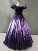 Costumes Rétro Victorien Volants Robe En Velours Manches Femme Vêtements Vintage Déguisements Halloween