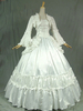 Costumes rétro victoriens femmes Ruffles Bow robe en soie Costume du XVIIIe siècle Déguisements Halloween