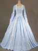 Costumes rétro victoriens femmes Ruffles Lace Costume Marie Antoinette robe Vintage Vintage vêtements bleu Déguisements Halloween