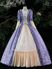 Costumes rétro violets à volants pour femmes Costume Marie-Antoinette robe en Polyester Style ROCOCO Costume du 18ème siècle