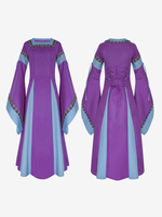 Costumes rétro violets Costume Marie Antoinette pour fille robe en Polyester robe de bal mascarade rétro