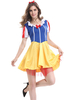 Costumes Sexy Blanche-Neige Costume De Conte De Fées Princesse Bleue Et Jaune Halloween