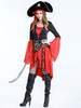 Costumes sexy dHalloween Robe rouge des femmes de pirate avec chapeau de pirate Halloween
