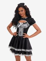 Costumes Sexy Déguisement Robe De Femme De Chambre Noire
