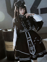 Costumes Uniformes militaires Lolita Motif Noir Deux Pièces