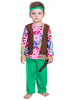 Costumes vert Hippies imprimé floral manches longues rétro enfant Ensemble vintage