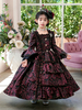 Costumes victoriens rococo Costumes rétro Robe à volants Robe royale pour fille