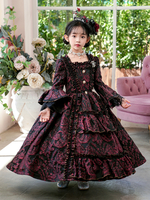 Costumes victoriens rococo Costumes rétro Robe à volants Robe royale pour fille